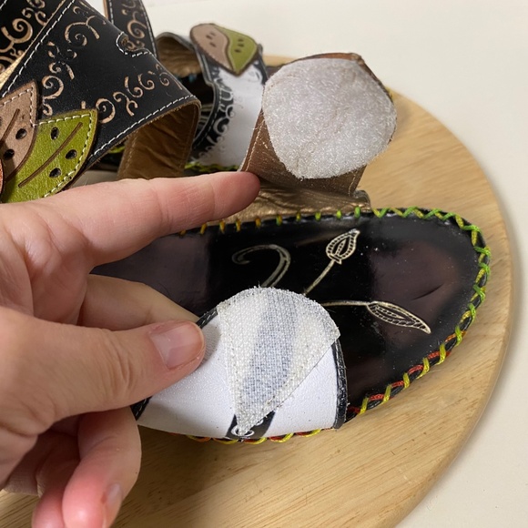 Elite By Corkys Size 8 Kalua Sandals  Multi Colored Art to Wear Wearable Art - Picture 4 of 10